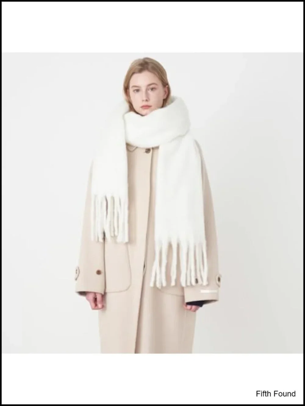 Oversized Chunky Scarf Women Thick Warm Tassel Winter Shawl Wrap